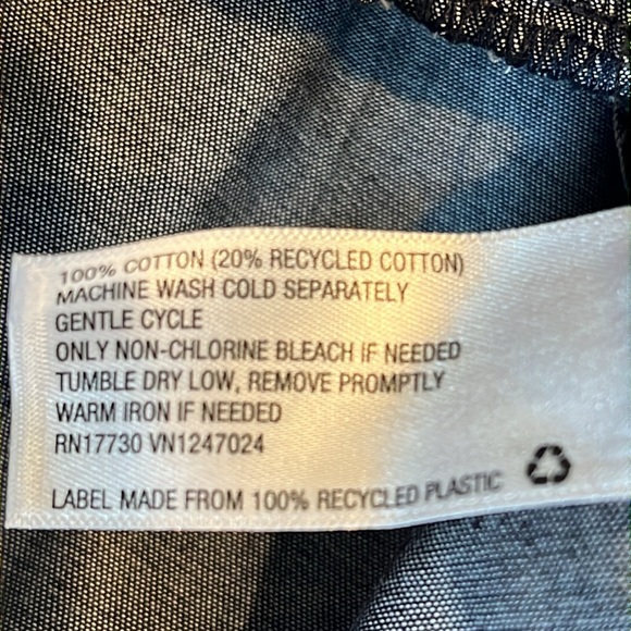 Kika Vargas x Target Women’s Dark Chambray Button Up Baby Doll Puff Sleeve Top M - Picture 11 of 11